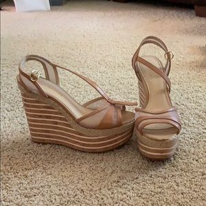 White and tan wedges